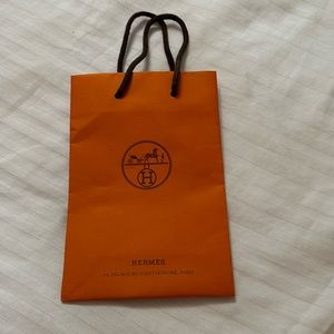 Authentic Hermes paper shopping bag for jewelry, size 6x9 inches